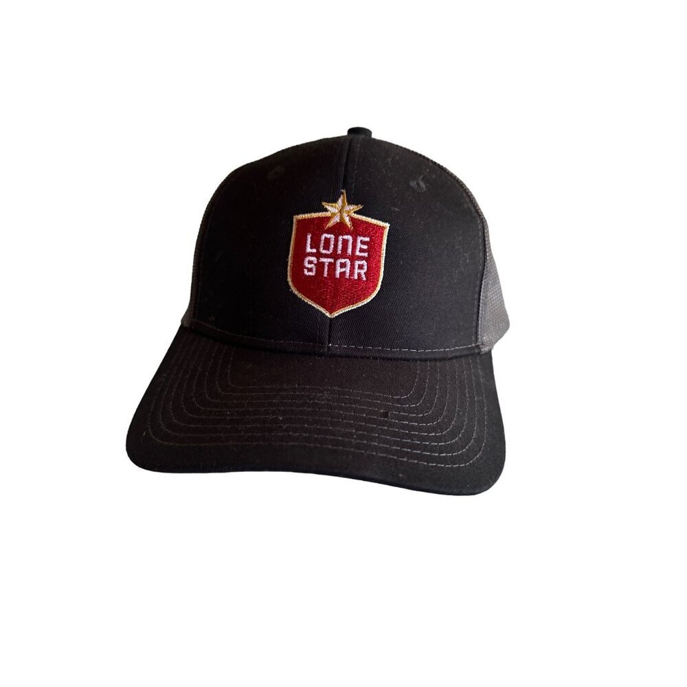 Lone Star Mesh‎ Back Trucker Hat Black & Gray Adjustable